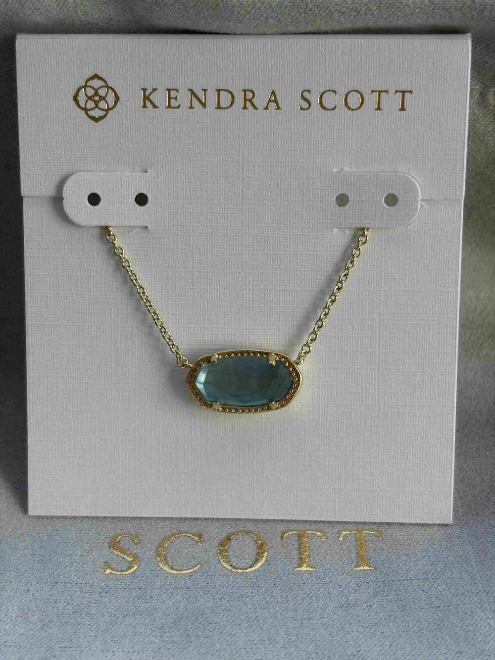 Kendra Scott light blue pendant necklace